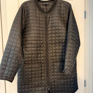 Athlete Black Longline Quilted Light Jacket XL